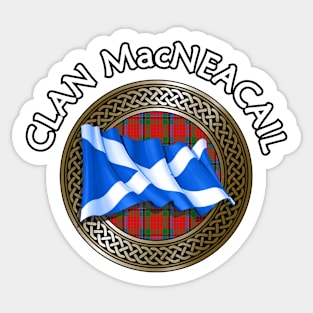 Clan MacNeacail Crest & Tartan Knot Sticker